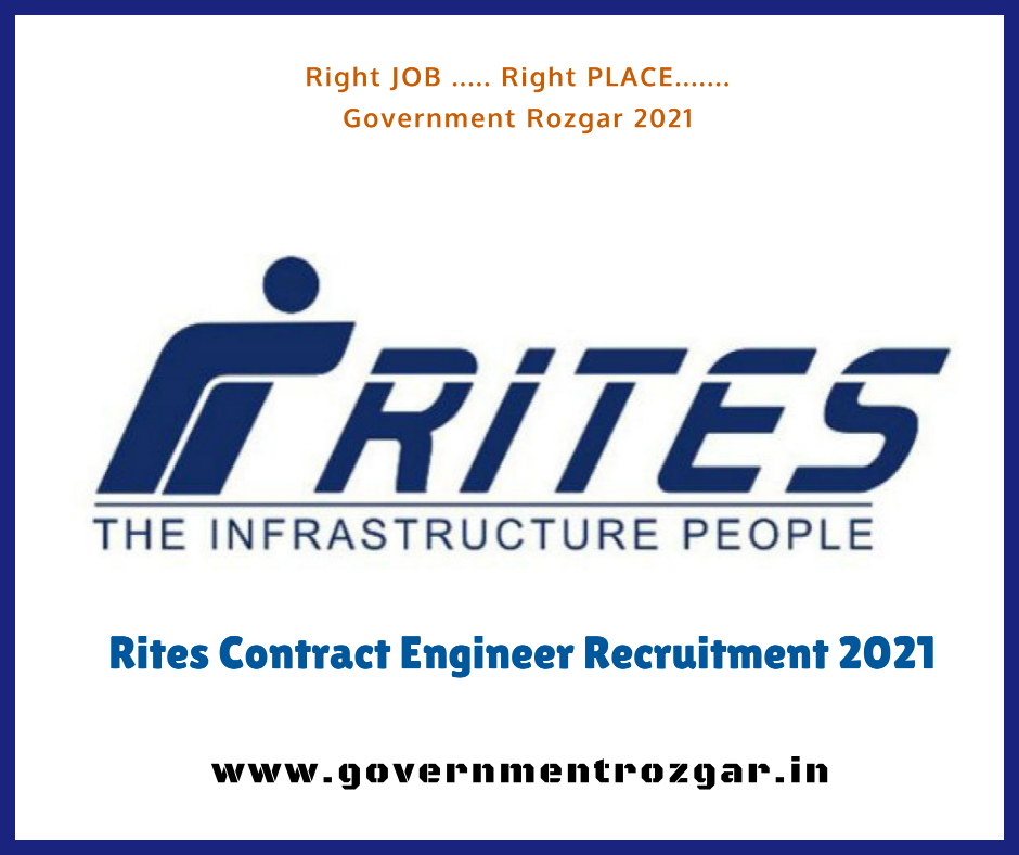 Rites Contract Engineer Recruitment 2021