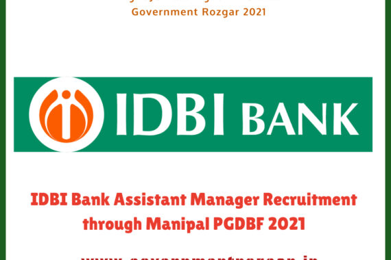 IDBI Bank Assistant Manager Recruitment through Manipal PGDBF 2021 - Apply for 650 Asst Manager posts at idbibank.in