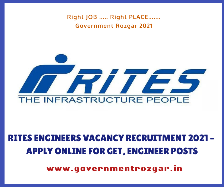 Rites Engineers Vacancy Recruitment 2021