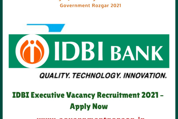Industrial Development Bank of India has released 920 vacancies for Executive Posts.