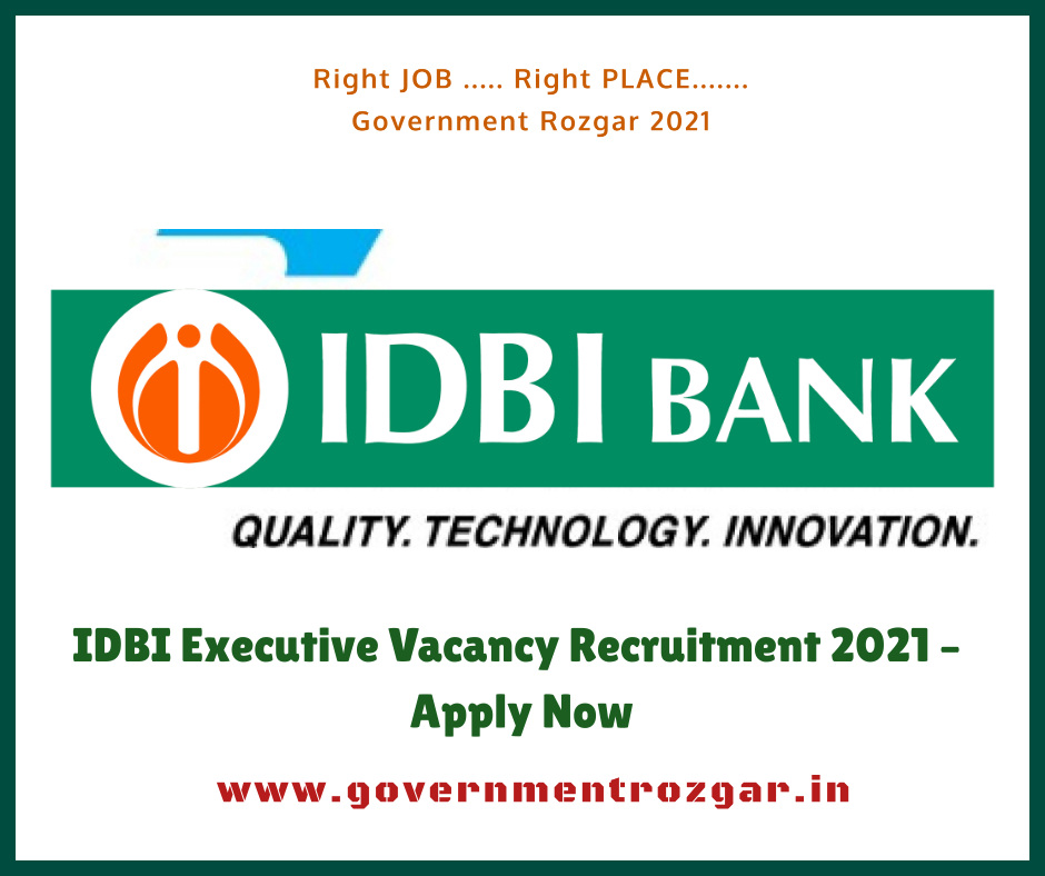 IDBI Executive Vacancy Recruitment 2021
