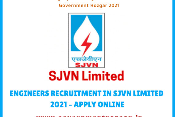 ENGINEERS RECRUITMENT IN SJVN LIMITED 2021 – APPLY ONLINE