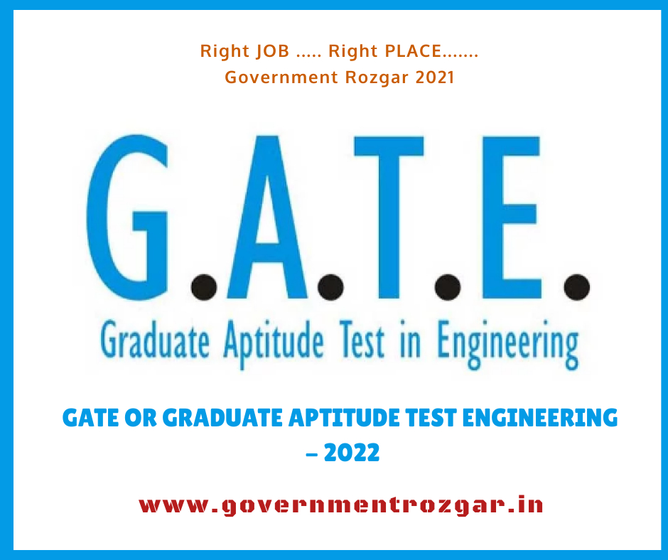 GATE or Graduate Aptitude Test Engineering 2022