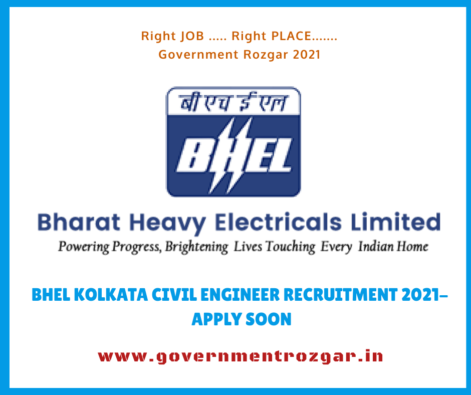BHEL Kolkata Civil Engineer Recruitment 2021