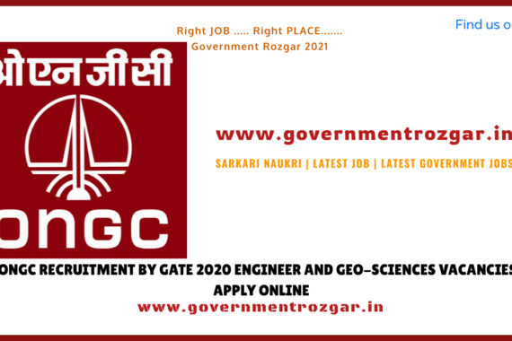 ONGC RECRUITMENT BY GATE 2020 ENGINEER AND GEO-SCIENCES VACANCIES-APPLY ONLINE