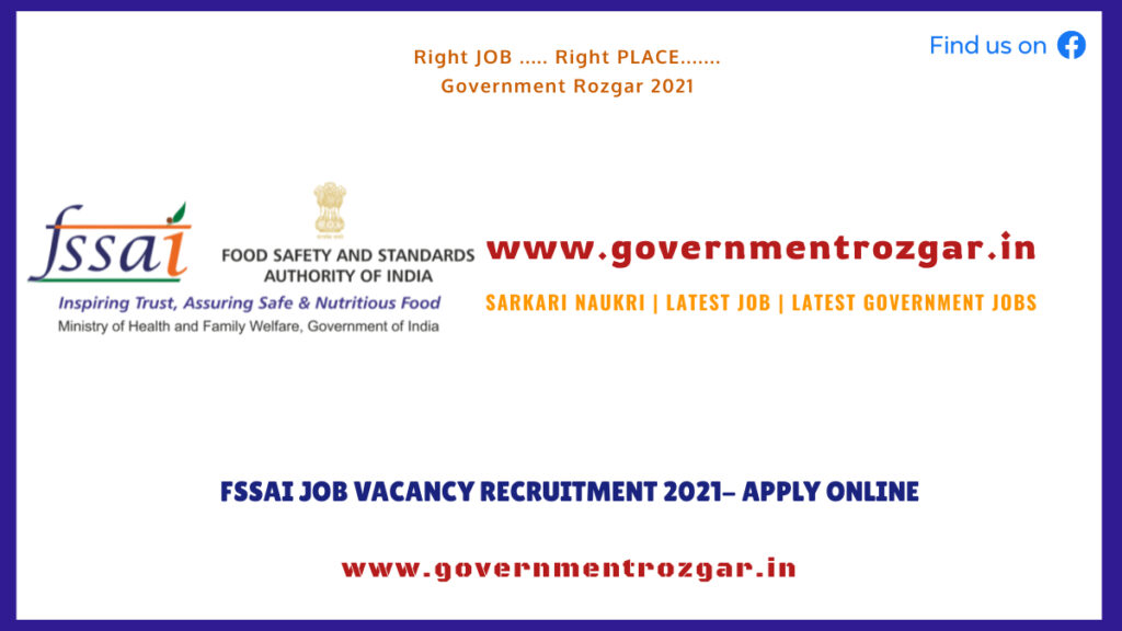 FSSAI Job Vacancy Recruitment 2021