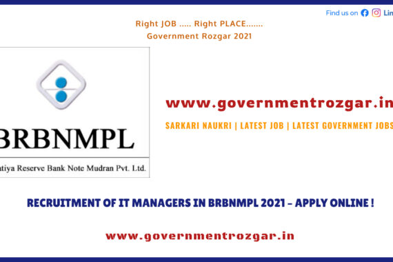 RECRUITMENT OF IT MANAGERS IN BRBNMPL 2021 – APPLY ONLINE !