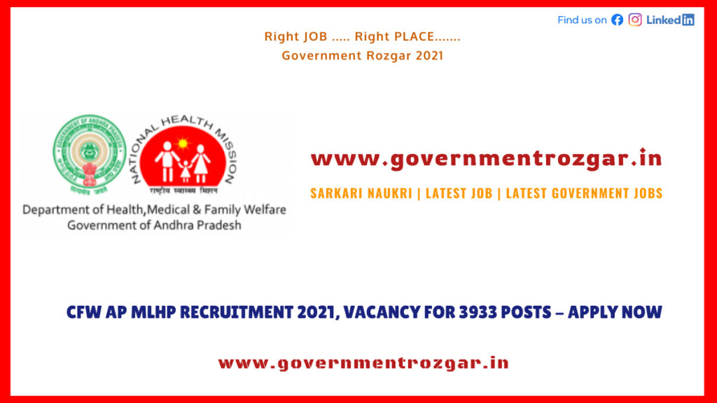 CFW AP MLHP Recruitment 2021