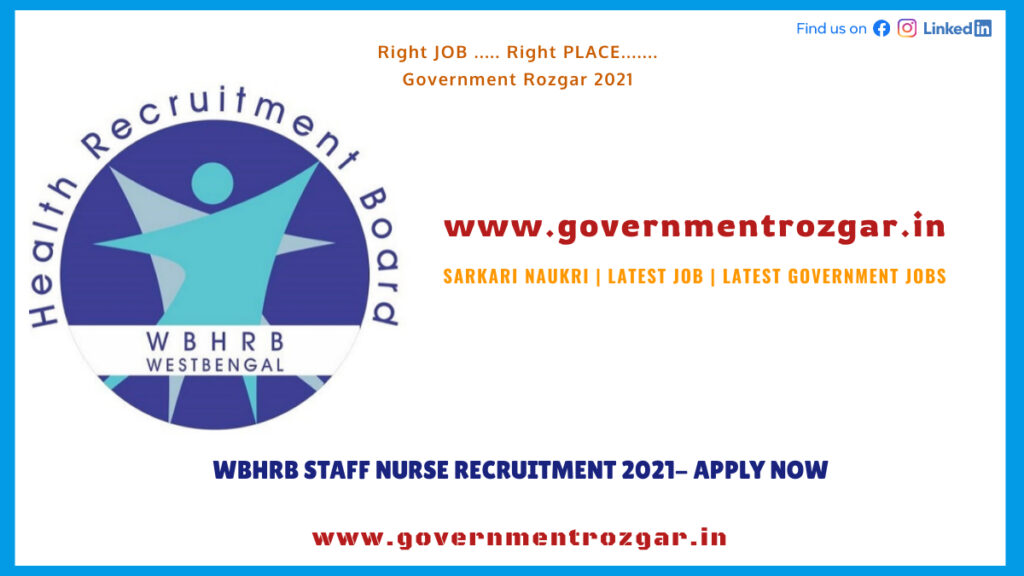 WBHRB Staff Nurse Recruitment 2021