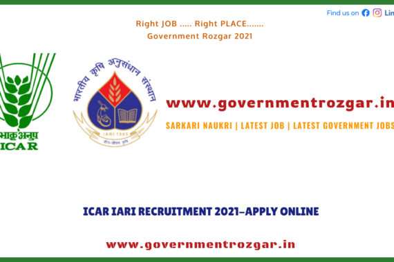 ICAR IARI Recruitment 2021-Apply Online