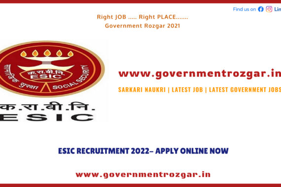 ESIC Recruitment 2022- Apply Online Now