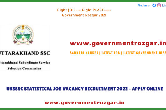 UKSSSC STATISTICAL JOB VACANCY RECRUITMENT 2022 – APPLY ONLINE