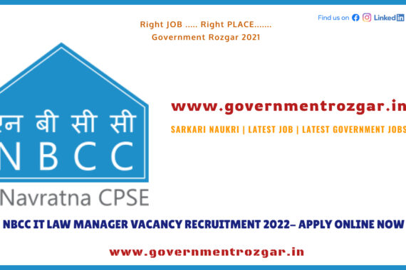 NBCC IT Law Manager Vacancy Recruitment 2022