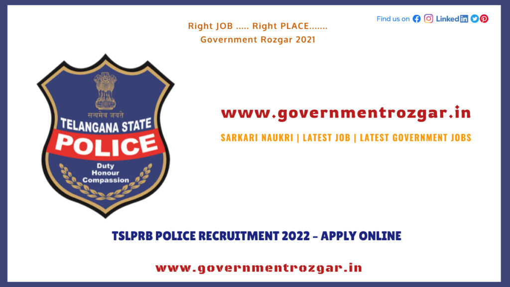 TSLPRB POLICE RECRUITMENT 2022