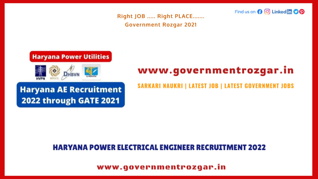 Haryana Power Electrical Engineer Recruitment 2022 - Apply Online Now
