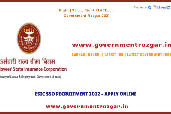 ESIC SSO Recruitment 2022