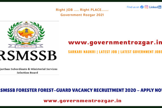 RSMSSB Forester Forest-Guard Vacancy Recruitment 2022