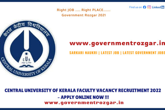 Central University of Kerala Faculty Vacancy Recruitment 2022