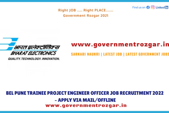 BEL Pune Trainee Project Engineer Officer Job Recruitment 2022