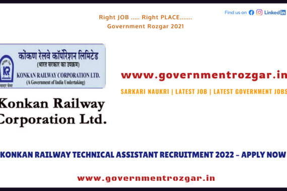 Konkan Railway Technical Assistant Recruitment 2022