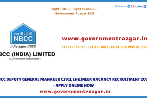 NBCC Deputy General Manager Civil Engineer Vacancy Recruitment 2022
