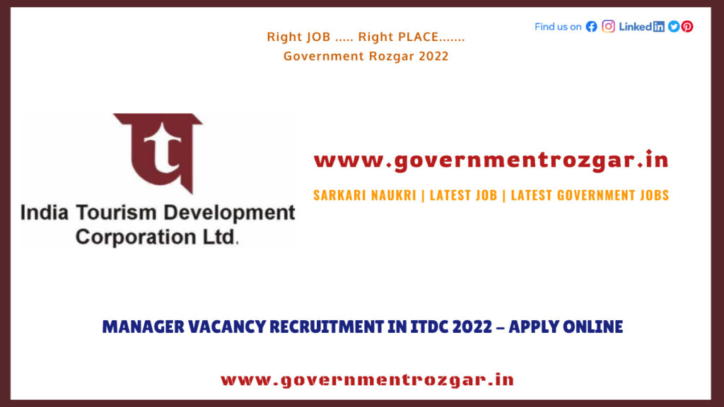 Manager Vacancy Recruitment in ITDC 2022 
