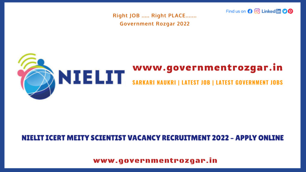 NIELIT Recruitment 2022