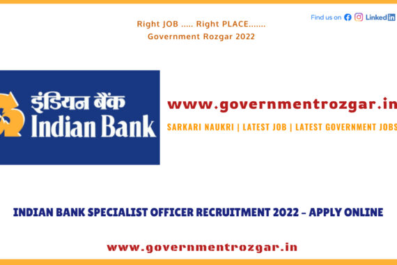 Indian Bank SO Recruitment 2022