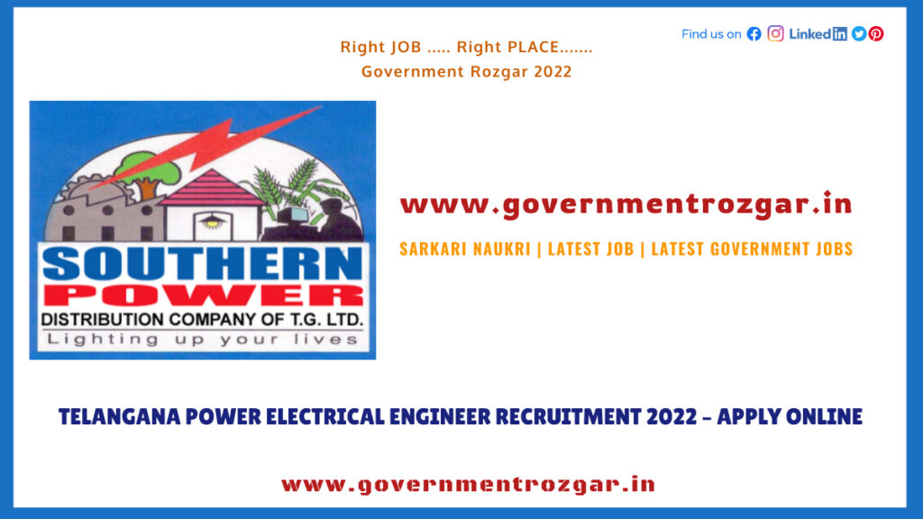 Telangana Power Electrical Engineer Recruitment 2022 - TSSPDCL Recruitment 2022