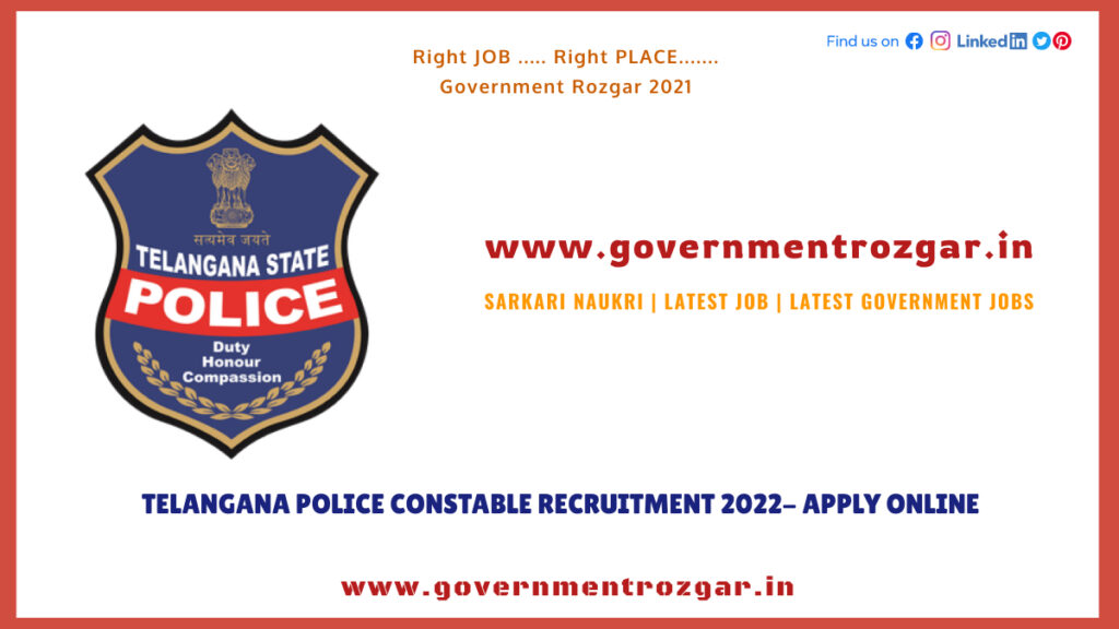 Telangana Police Constable Recruitment 2022