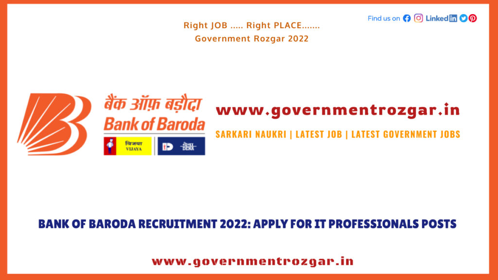 Bank of Baroda Recruitment 2022 