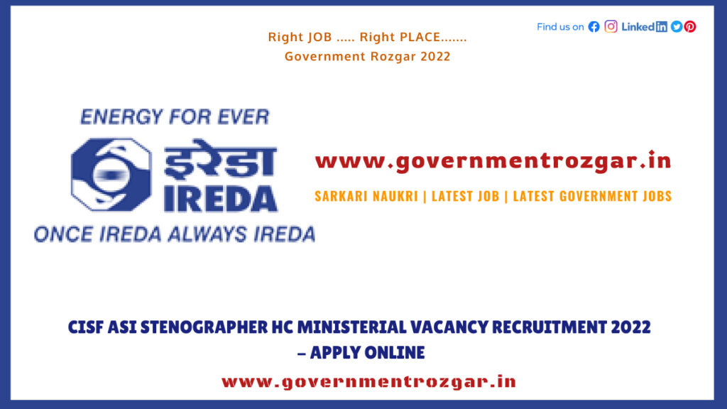 Recruitment of Professionals in IREDA 2022 - Apply Online