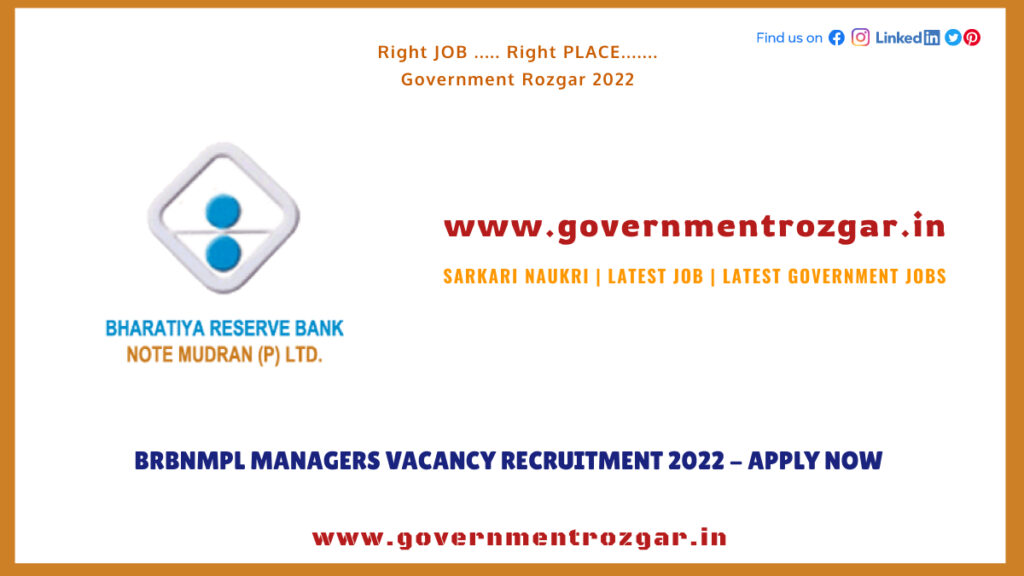 BRBNMPL Managers Vacancy Recruitment 2022