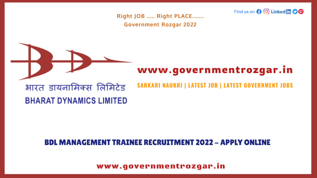 BDL Management Trainee Recruitment 2022 - Apply online