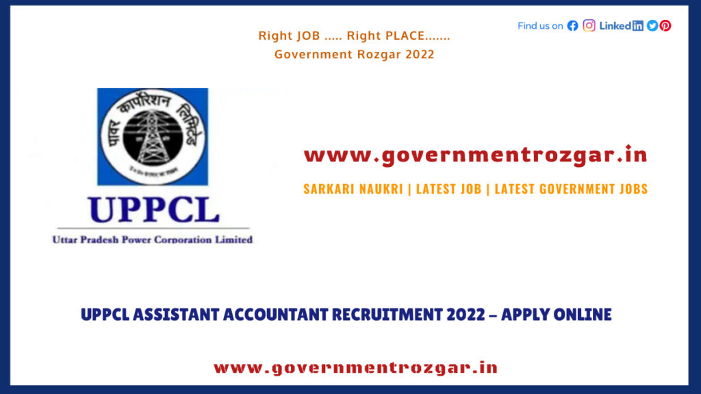 UPPCL Assistant Accountant Recruitment 2022 - Apply Online