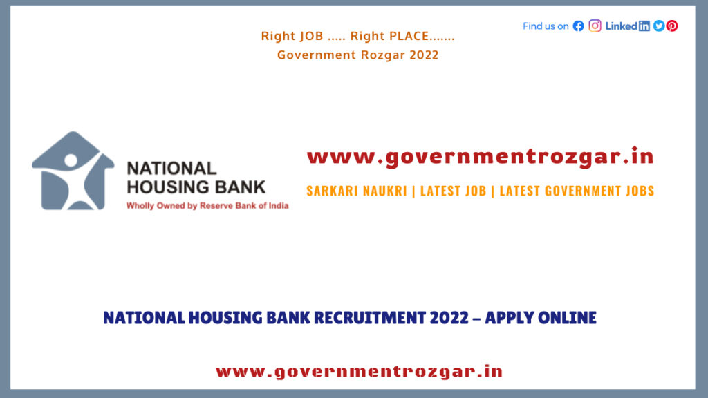 National Housing Bank Recruitment 2022 - Apply Online