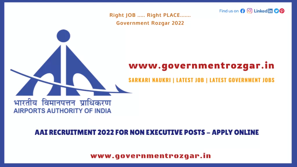 AAI Recruitment 2022 for Non Executive Posts - Apply Online