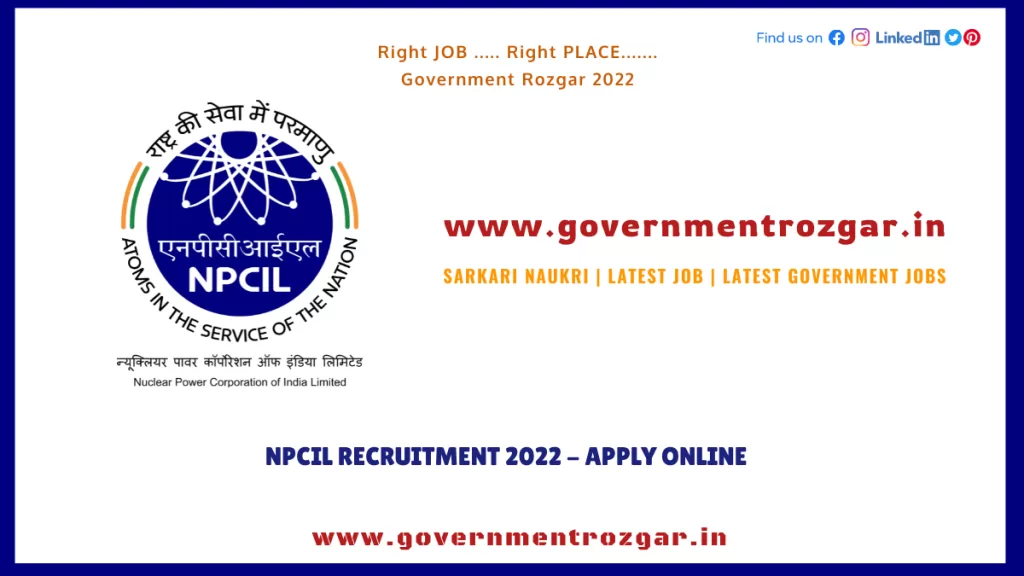 NPCIL Recruitment 2022 - Apply Online