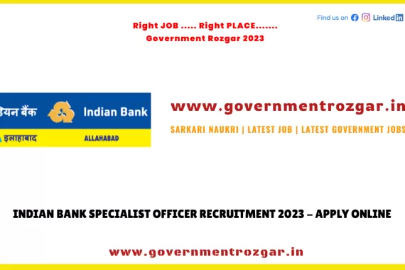 Indian Bank SO Recruitment 2023
