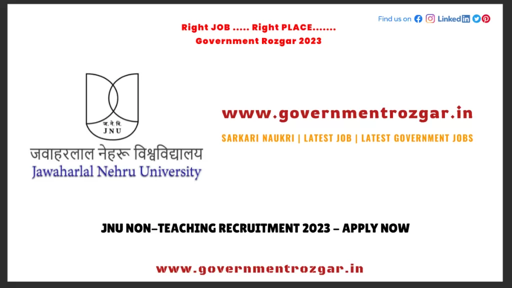 JNU Recruitment 2023 for Non-Teaching Vacancy - Apply Now