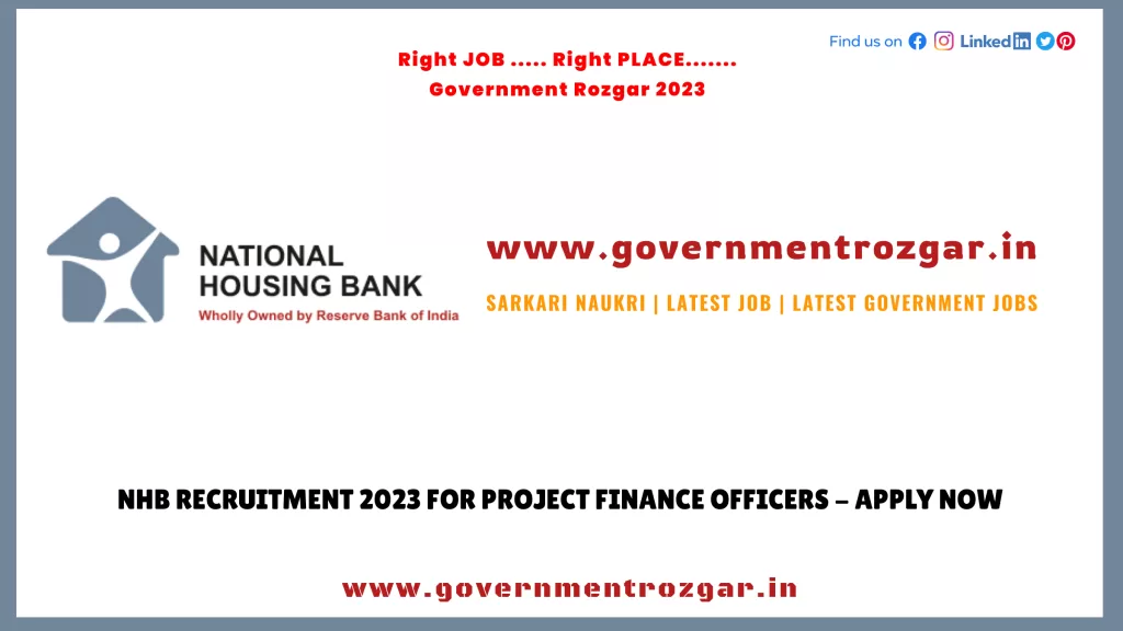 NHB Recruitment 2023 for Project Finance Officers - Apply Now