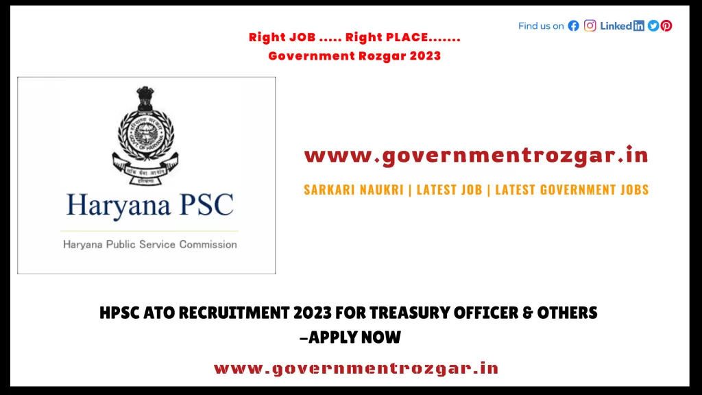 HPSC ATO Recruitment 2023 For Treasury Officer & Others - Apply Now