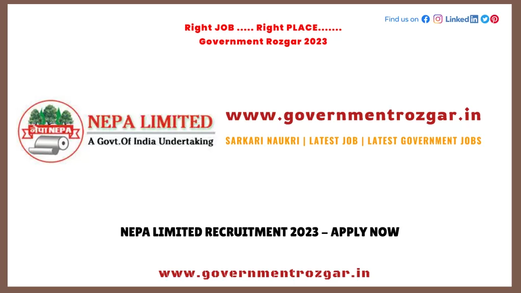 NEPA Limited Recruitment 2023 - Apply Now