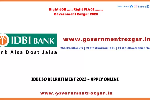 IDBI SO Recruitment 2023