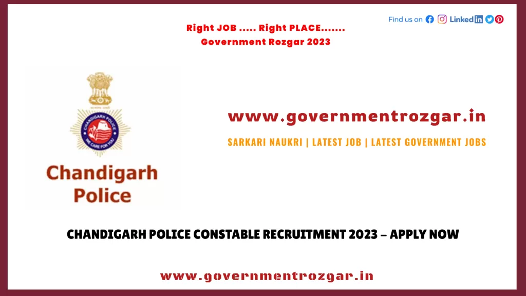 Chandigarh Police Constable Recruitment 2023 - Apply Now