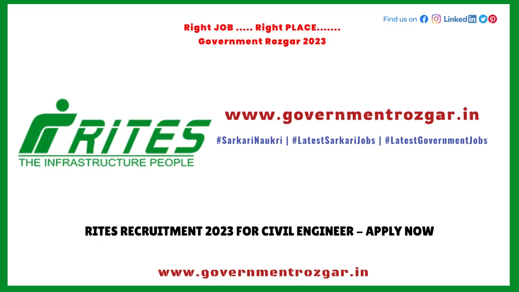 Rites Recruitment 2023 for Civil Engineer - Apply Now