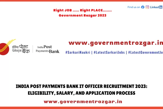 India Post Payments Bank IT Officer Recruitment 2023