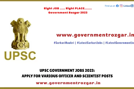 UPSC Government Jobs 2023