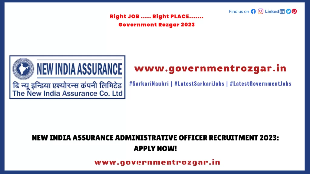 NIACL Recruitment 2023 for Assurance Administrative Officer - Apply Now!