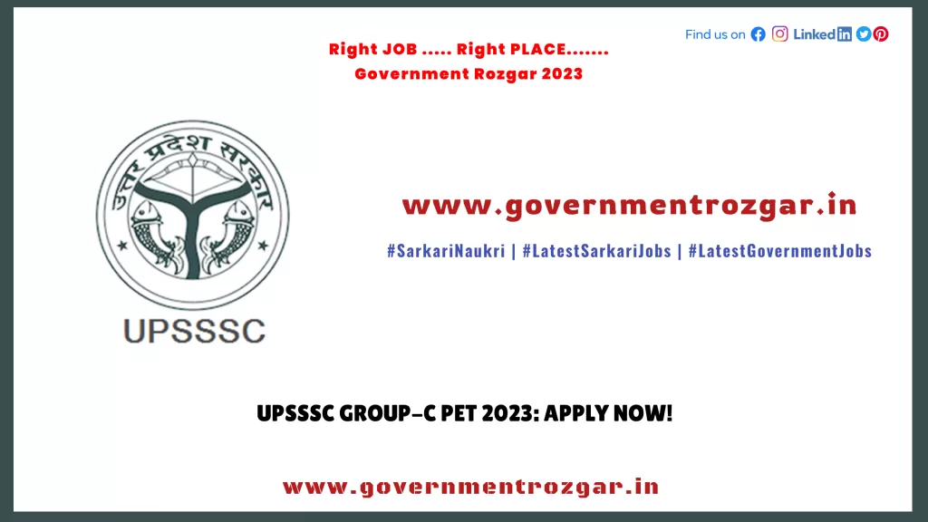 UPSSSC Group-C PET 2023: Apply Now!